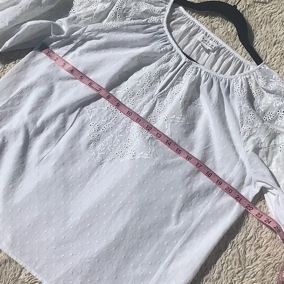 Velvet Eyelet Peasant Blouse - Picture 9 of 14